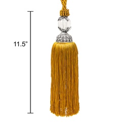 [104489] 11.5" Gold Crystal Tassel